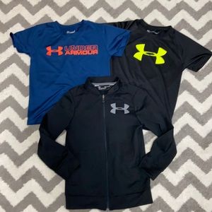 Under Armour shirts and zip jacket